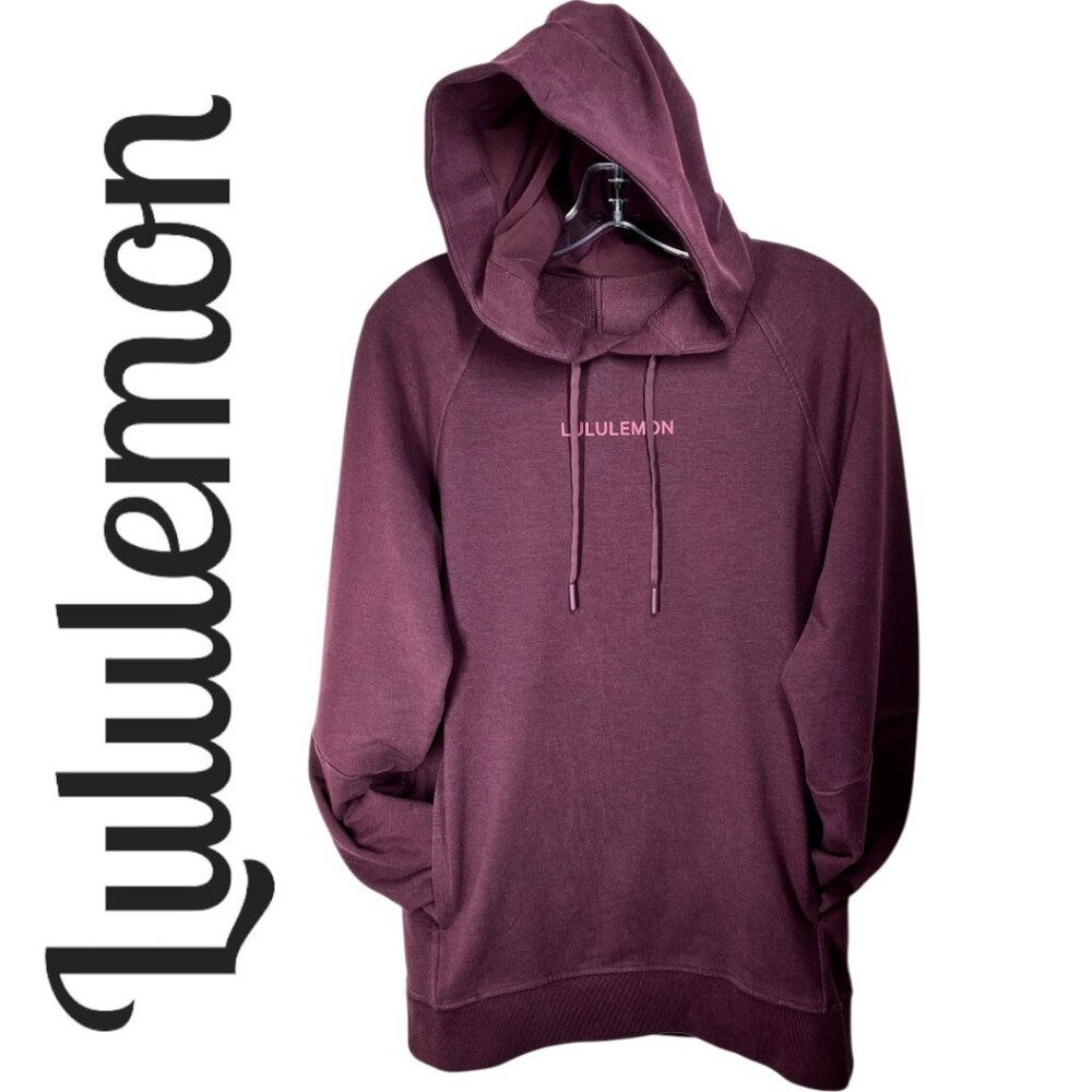 LULULEMON CITY SWEAT PULLOVER HOODIE‎ SWEATSHIRT BURGUNDY RED, MEN’S SMALL